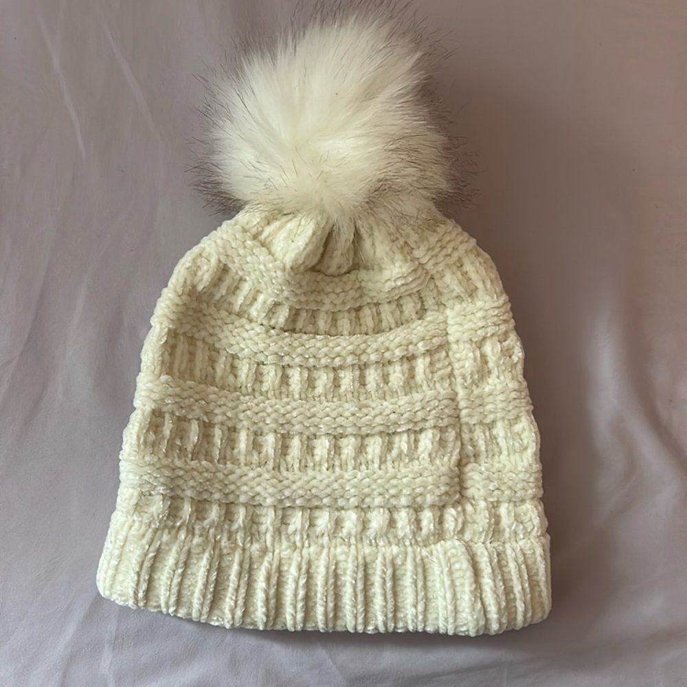 White Time and Tru beanie